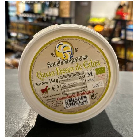 SUERTE AMPANERA QUESO FRESCO DE CABRA ECOLOGICO 450G